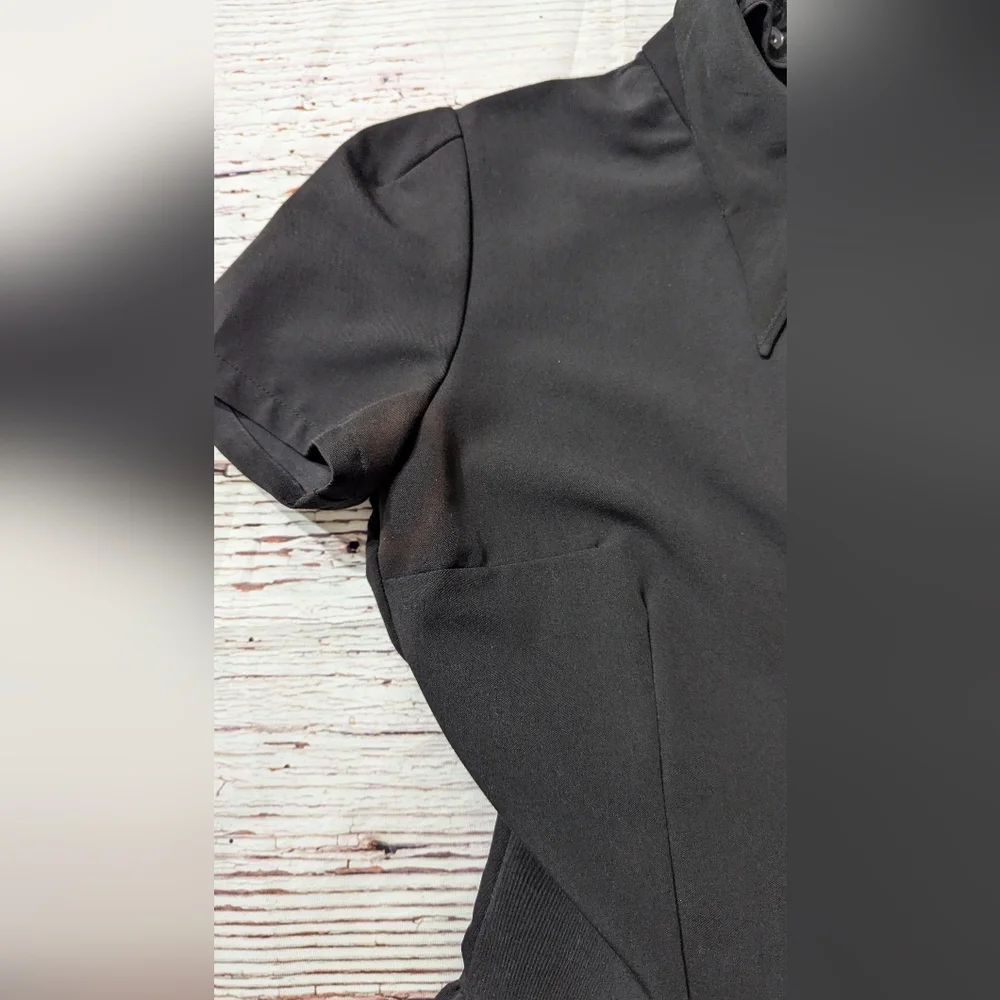 Deandri Removable Collar Black Dress Large READ - Picture 5 of 9